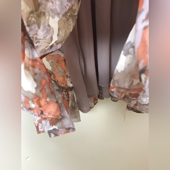 ANTHROPOLOGIE Current Air Womens Picot Stitch Ruffles Floral Mini Dress Size S - Picture 12 of 16